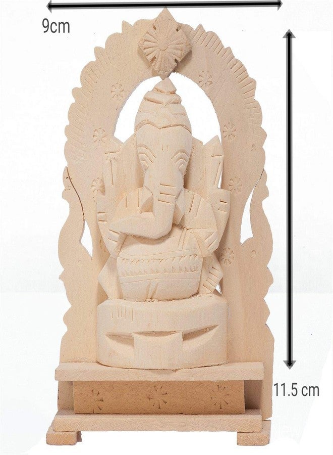 JDS PUJA ARTICLES - Vellerkku Root Vinayagar Original - Swetharka Ganesh - Thelle Gilledu Ganapathi - White Ganesha - with Prabai (Size no: 1) - Image 2